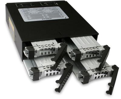 Icy Dock 4-in-1 SATA Hot Swap Backplane RAID-kooi harde schijf behuizing