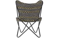 Armstoel DKD Home Decor Geel Wit Zwart Multicolour Ijzer 74 x 65 x 90 cm - thumbnail