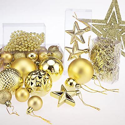 Kerstboom decoraties - Set van 66 - goudkleurig