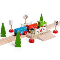 Bigjigs houten verkeersborden, 18st. - thumbnail