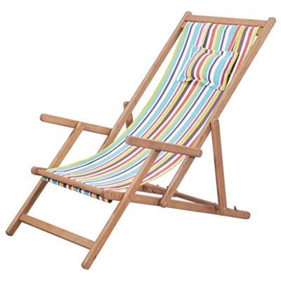 VidaXL Opklapbare stoel met stoffen bekleding en houten frame, meerkleurig. VidaXL Opklapbare stoel met stoffen bekleding en houten frame, meerkleurig.