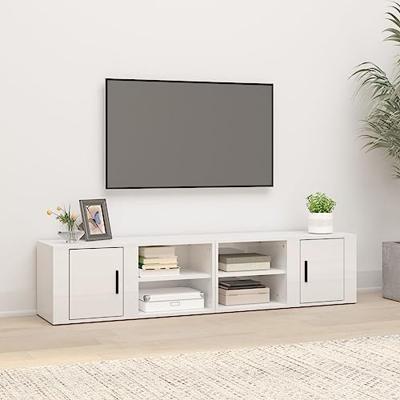 Tv-meubels 2 st 80x31,5x36 cm bewerkt hout hoogglans wit