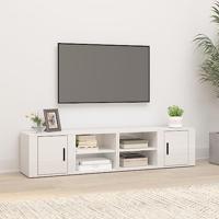 Tv-meubels 2 st 80x31,5x36 cm bewerkt hout hoogglans wit - thumbnail