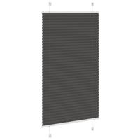 VidaXL Plissé rolgordijn 75x150 cm stofbreedte 74,4 cm polyester zwart - thumbnail