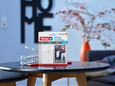 tesa 77777 Platte kabel verstelbaar Wit Inhoud: 6 stuk(s)