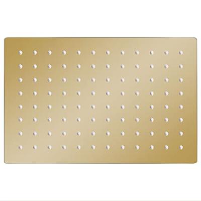 VidaXL Regendouchekop rechthoekig 30x20 cm roestvrij staal goudkleurig