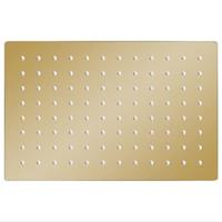 VidaXL Regendouchekop rechthoekig 30x20 cm roestvrij staal goudkleurig - thumbnail