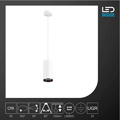 SLV HanglampNuminos L wit/zwart 3000K - 60gr - 1004352