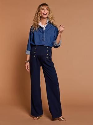 Zwangerschapsbroek voor dames marineblauw