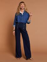 Zwangerschapsbroek voor dames marineblauw - thumbnail