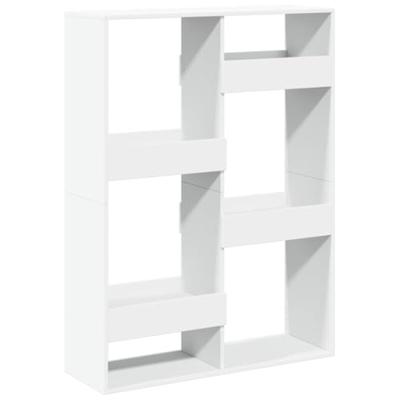 Boekenkast 100x33x135 cm bewerkt hout wit