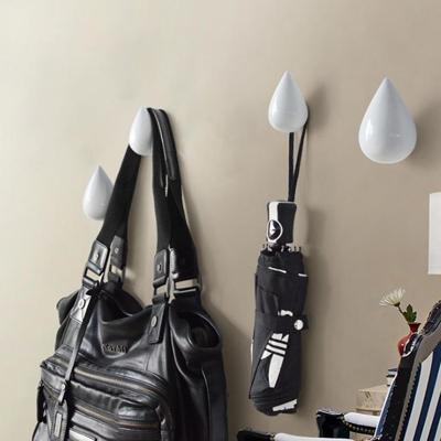 Creatieve water druppeltjes muur haken huis decoratie hars muurschildering 3D kapstok enkele haken Wall hanger grootte: klein (wit) Creatieve water druppeltjes muur haken huis decoratie hars muurschildering 3D kapstok enkele haken Wall hanger grootte: klein (wit)