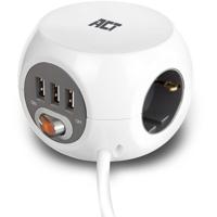 ACT AC2405 Stekkerdoos + USB-A - thumbnail