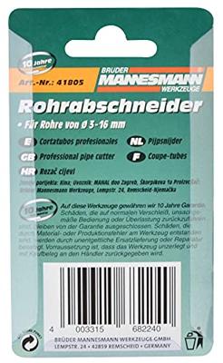 Brüder Mannesmann Pijpsnijder 3-16 mm (Hobby) - 41805 Brüder Mannesmann Pijpsnijder 3-16 mm (Hobby) - 41805