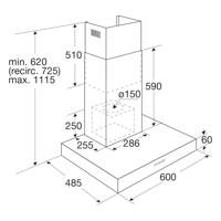 ETNA AB160RVS afzuigkap Afzuigtafel 414 m³/uur E - thumbnail