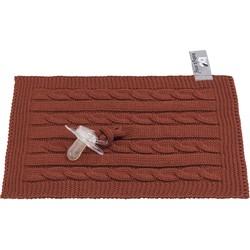 Baby's Only speendoekje Cable Classic Brique Baby's Only speendoekje Cable Classic Brique