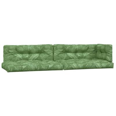 VidaXL Palletkussens 5 st bladpatroon stof