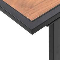 Salontafel Zwart en Bruin 55 x 55 x 35 cm Gepoedercoat staal - thumbnail