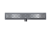 Wiesbaden douchegoot met flens en rooster 70 x 7 cm gunmetal - thumbnail