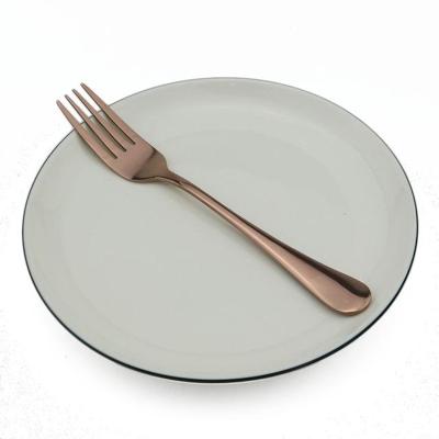 2 stuks cake fruit vork diner salade servies roestvrijstalen vork (Rose goud)