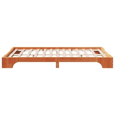 Bedframe Wasbruin 140 x 190 cm Massief grenenhout