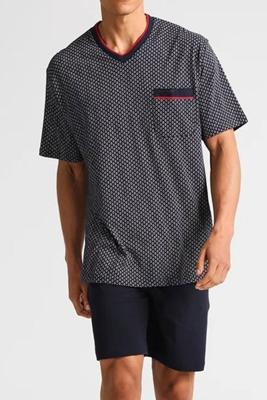 Gotzburg Shortama Manhattan blauw V-hals