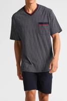 Gotzburg Shortama Manhattan blauw V-hals - thumbnail