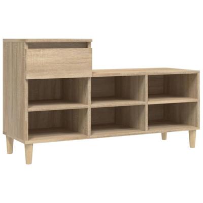 Schoenenkast 102x36x60 cm bewerkt hout sonoma eikenkleurig Schoenenkast 102x36x60 cm bewerkt hout sonoma eikenkleurig