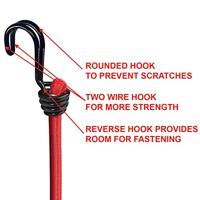 Masterlock Jar of 6 Twin Wire bungees (2*60+ 2*80 + 2*100)double reverse hook - 3040EURDAT - thumbnail