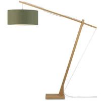 GOOD&MOJO Vloerlamp 'Montblanc' Bamboe en Eco linnen, 207cm, kleur Groen - thumbnail