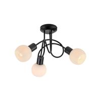 Just Light Zwarte plafondlampLoki 3-lichts krul - 12153-18 - thumbnail