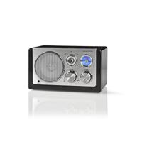 Nedis RDFM5100BK Fm-radio 9 W Analoge Tuning Retro Design Zwart - thumbnail