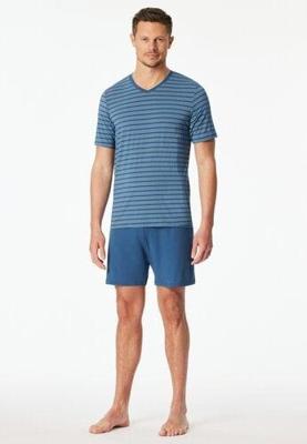 Schiesser Schiesser Heren Pyjama Short atlantic blue 183117 56/XXL