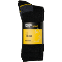 STAPP Thermosokken Heren Yellow 2-pack Antraciet Melange-43/46 - thumbnail