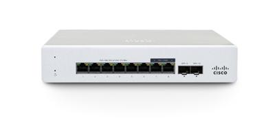 Cisco Meraki MS130-8P Cloud managed switch - 8X 1GbE + 2 SFP, PoE + (120 W), Compact