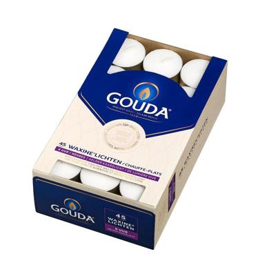 Gouda Waxinelicht 6 uur wit 45 Stuks