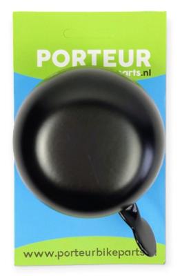 Porteur Bel ding dong groot mat zwart
