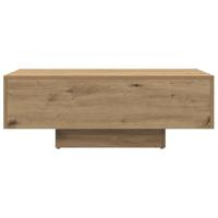 Salontafel 85x55x31 cm bewerkt hout artisanaal eikenkleurig - thumbnail