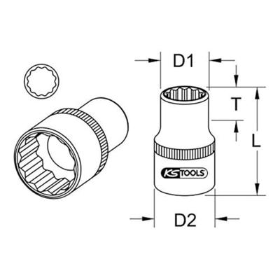 KS Tools 9111570 911.1570 Verwisselbare kop