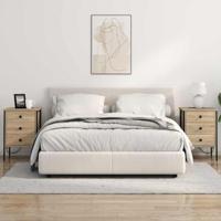 Nachtkastje 2 pcs Sonoma eiken 42 x 41 x 61 cm Bewerkt hout - thumbnail
