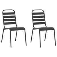 3-delige Tuinset staal antracietkleurig - thumbnail