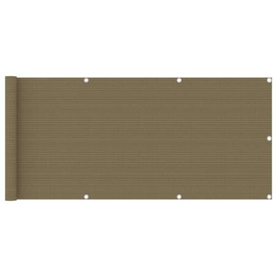 VidaXL Balkonscherm 75x400 cm hdpe taupe