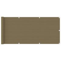 VidaXL Balkonscherm 75x400 cm hdpe taupe - thumbnail