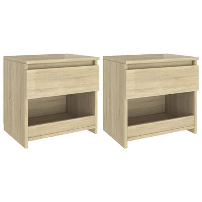 Nachtkastjes 2 st 40x30x39 cm spaanplaat sonoma eikenkleurig
