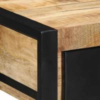 Wandtafel 100x35x75 cm massief ruw mangohout - thumbnail