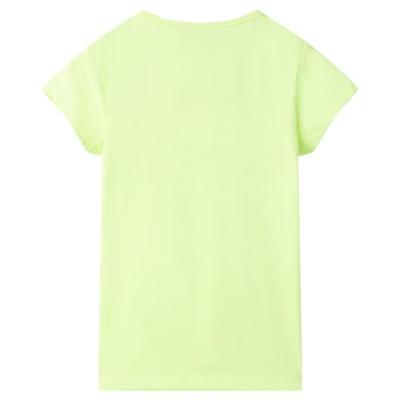 Kindershirt 92 fluorescerend geel