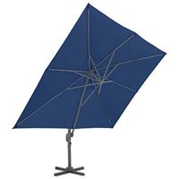 VidaXL Zweefparasol met aluminium paal 4x3 m azuurblauw - thumbnail