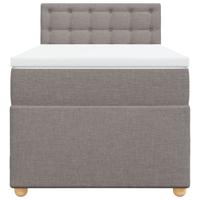Boxspring met matras stof taupe 80x200 cm - thumbnail