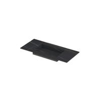 INK Post Wastafel Keramische Slab Envelop Bak Midden Zonder Kraangat - 1000x450x10 mm - Lauren Black Mat - thumbnail