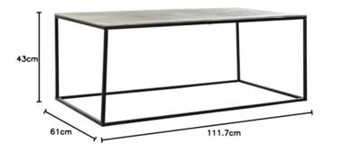 Hoofdtafel DKD Home Decor Metaal Aluminium (111,7 x 61 x 43 cm)